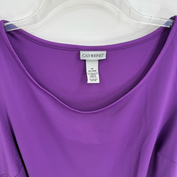 Catherines Lot Of 2 Tank Tops Size 3X Purple Black Sleeveless Pullover Women’s - Picture 6 of 7